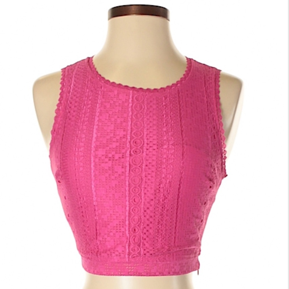 BEBE Abstract Lace Top - XS